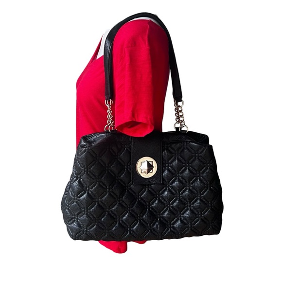 kate spade Handbags - Kate Spade Astor Court Elena Quilted Leather Black Shoulder Bag